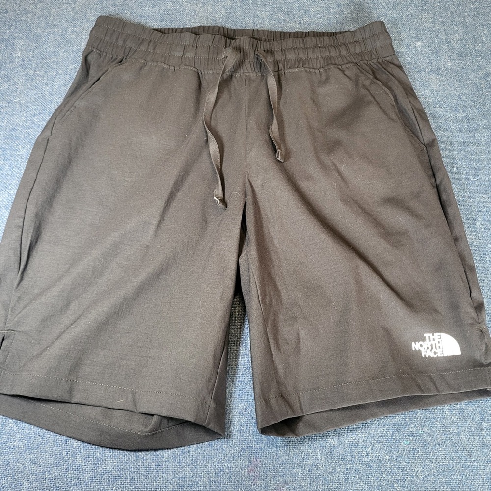 The North Face Mens Black Athletic Shorts Elastic Waist Drawstring Size Small